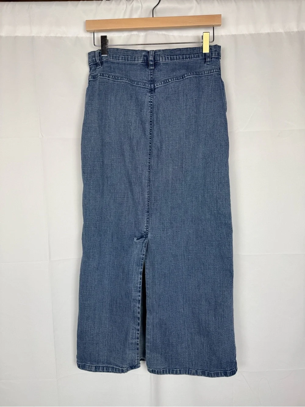 Christopher & Banks Blue Denim Maxi Skirt